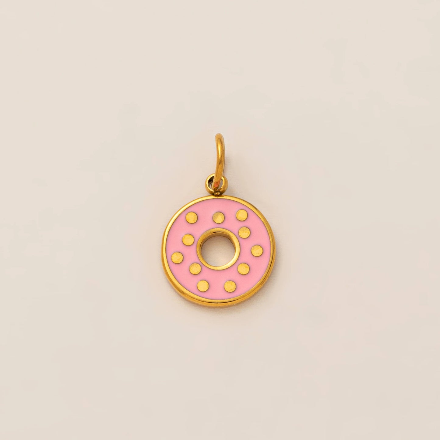 1PC minimalist gourmet style pendant, stainless steel plated with 18K gold, DIY preferred jewelry accessory