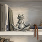VILEAD Original Design Meditating Frog Sage Resin Zen Artistic Figurine Decorative Garden Statue Home Office Desk Decor