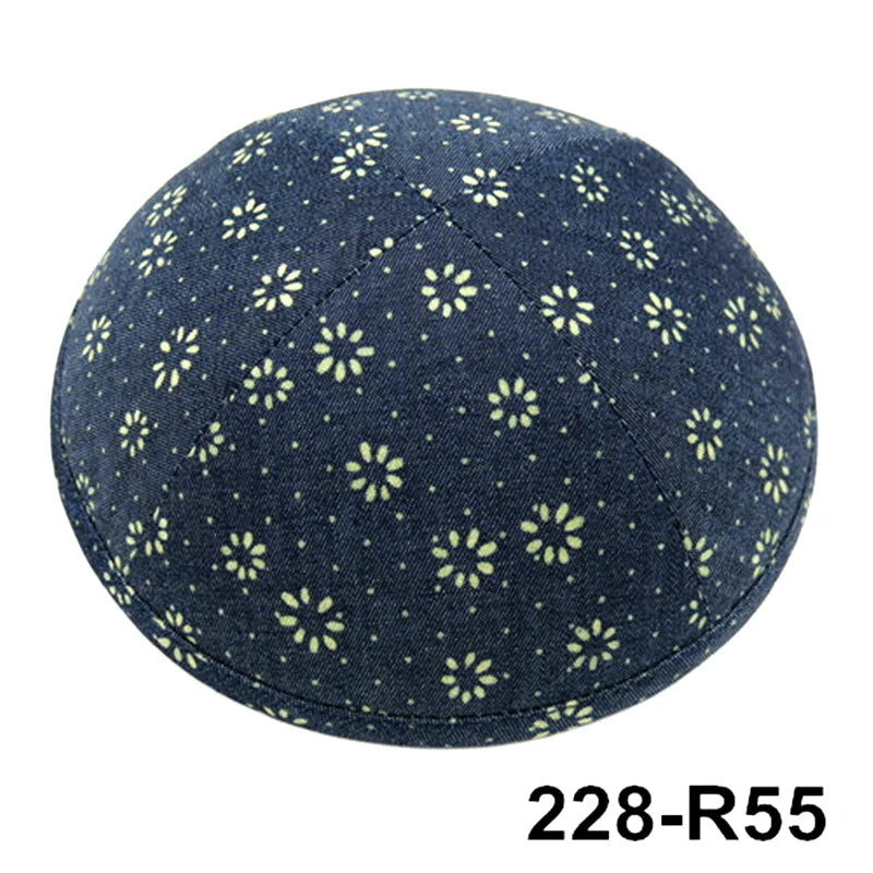 GIU 19cm Jewish Jean Denim Kippo Hats Caps Skullies Beaniest Kipa Yarmulke Kippah Dome For Wedding And Events