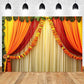 Indian Traditional Photography Background Marigold Green Leaf Hindu Indian Wedding Holi Flowers Garland Anniversary Backdrops