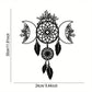 Bohemian Metal Wall Art Moon Mandala Wrought Iron Hanging Decor for Living Room