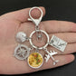 New ideas Earth plane keychain pendant earth compass personality memorial key ring gift for travel lovers
