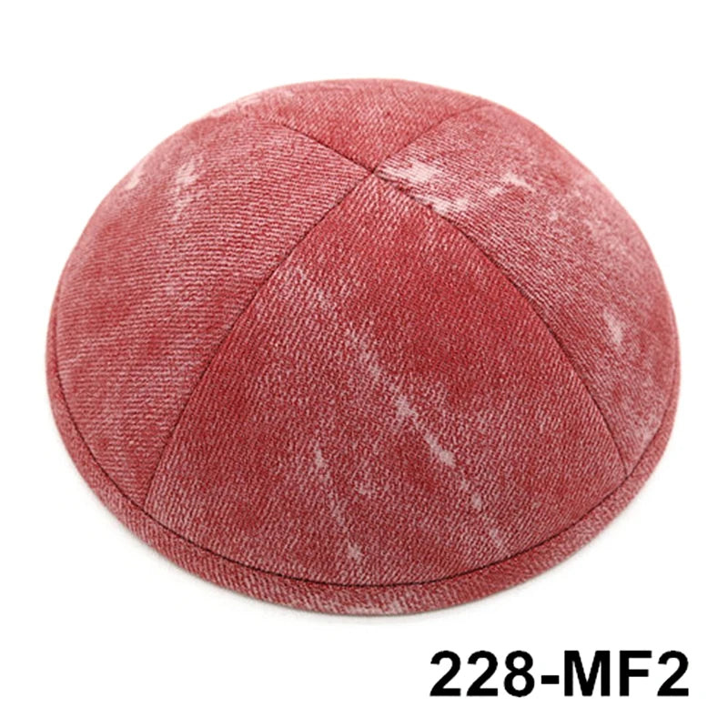 GIU 19cm Jewish Jean Denim Kippo Hats Caps Skullies Beaniest Kipa Yarmulke Kippah Dome For Wedding And Events