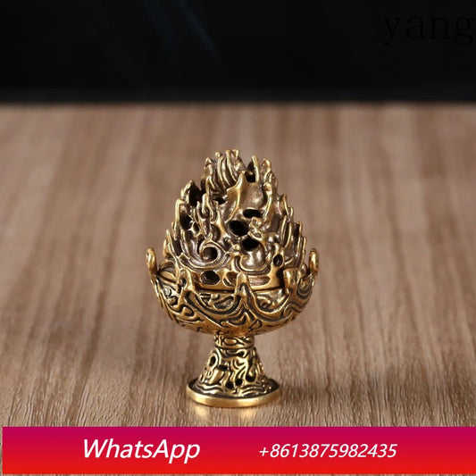 LTT Mini Boshan Burner Pure Brass Incense Burner Home Indoor Zen Ornament Incense Burner