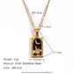 E.B.belle Original New Tarot Queen Lover Magician Moon Necklace Tarnish Free Stainless Steel Jewelry 18K Gold Plated Decoration