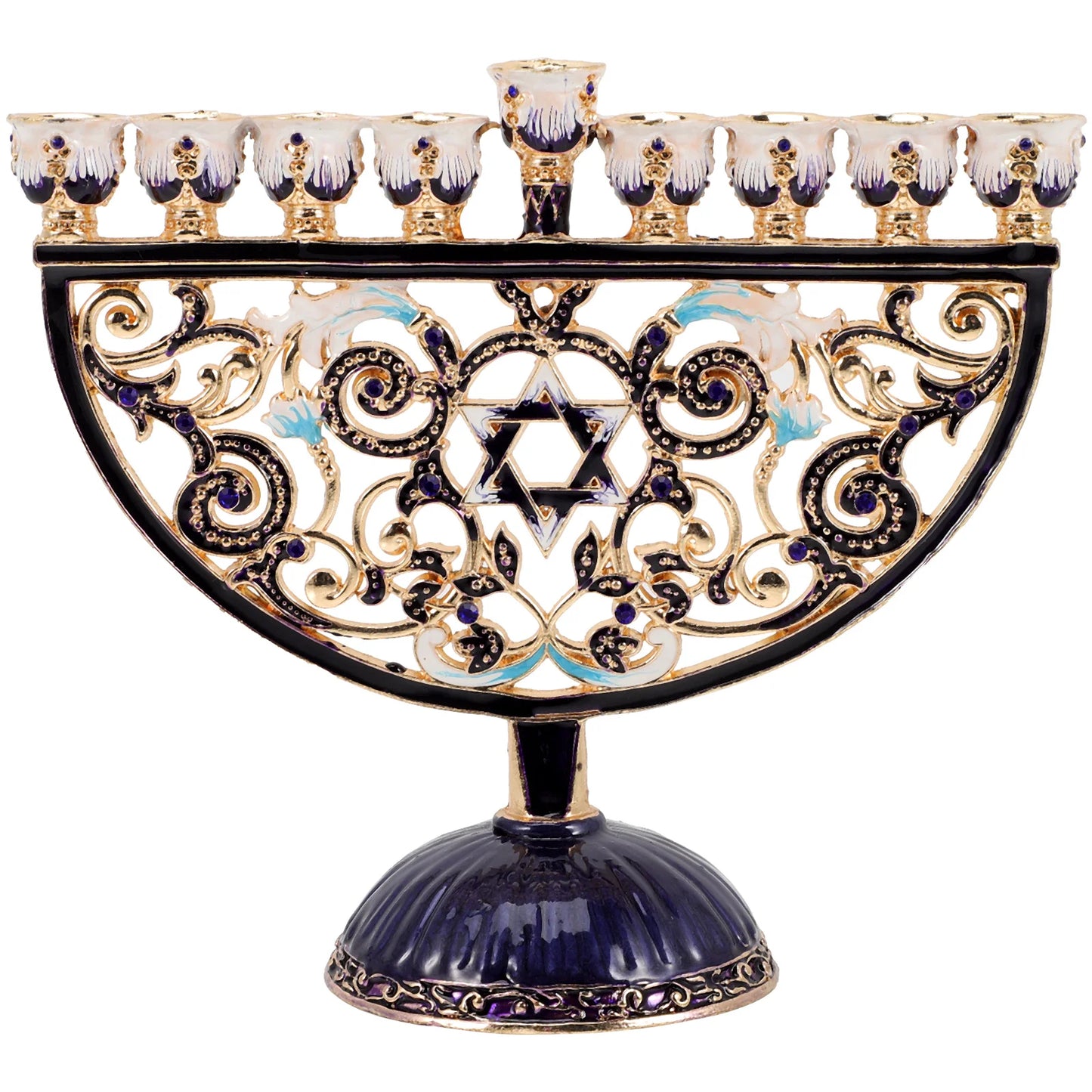 Elegant Metal Holder Decorative Judaica Menorah Hanukkah Stick For Home Party Office Romantic Atmosphere