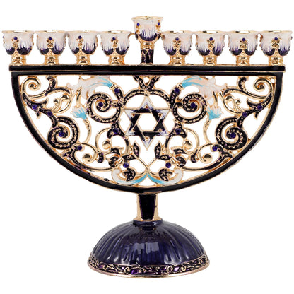 Elegant Metal Holder Decorative Judaica Menorah Hanukkah Stick For Home Party Office Romantic Atmosphere