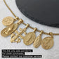 Virgin Mary Saint Michael Cross Prayer Pendant Necklace Gold Stainless Steel Religious Pendants Catholic Women/Men Jewelry