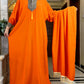 2025New Muslim Women Long Sleeve Autumn  Dress Cotton With Big Scarf Boubou Maxi Islam Women Dress African Abaya