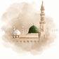 Islamic Grand Mosque Architectural Art, Sacred Holy Place Canvas Print, Muslim Home Wall Decor Prayer Room Ramadan Eid Gift