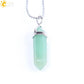 CSJA Hexagonal Bullet Crystal Necklaces Natural Gem Stone Quartz Necklace Pendant Chakra Amethysts Pink Quartz Lapis Lazuli G957