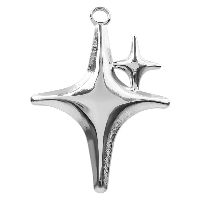 100% Stainless Steel Moon Pendants For Jewelry Making Supplies Various Luna Animal Wings Sun Star Eye Charms In Bulk Accessories