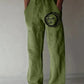 Retro Compass Printed Men's Casual Pants Harajuku Street Trendy Men's Straight Leg Pants Casual High Waisted Drawstring Pants