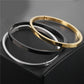 Fashion Cuff Bracelets Bangles Men Women Stainless Steel Gold Color Silver Color Black Bangle  Bracelet Luxury Jewelry