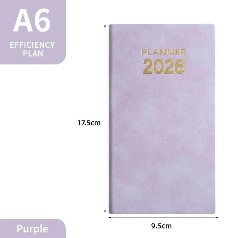 2026 Daily Planner,365 Days Time Management Notebook A6 Size Pocket Daily Organizer for Goal Tracking&Productivity student offic