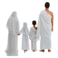 White Men's Simple High-End Hajj Ihram Towel Set Bath Towel Pilgrimage Towel Cross-Border Two-Piece Set Geometry Pattern