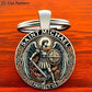 Saint Michael Archangel Defeating Evil templar Keychain Fashionable Cross Keyring Religious Symbolic Accessory Perfect Gift
