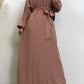 Hot Selle Simple Style Moroccan Dresses Kaftan Turkey Solid Color Gulf Abayas Islamic Women Long Dress Muslim Saudi Robe Ramadan