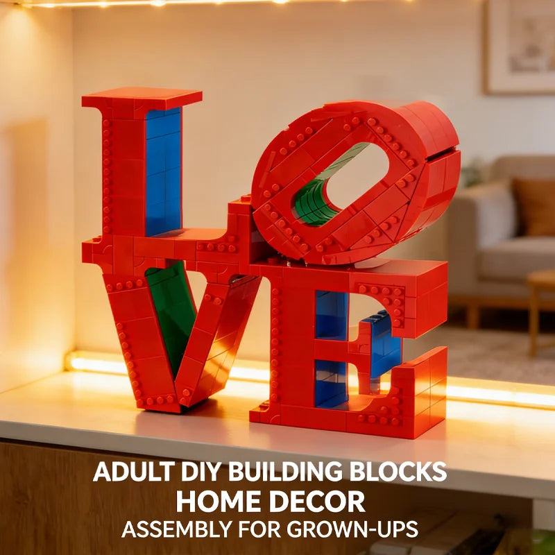 New 791pcs MOC 3D Love Building Blocks Model Building Blocks Romantic Creative Arts And Craft Toys Adult Birthday Christmas Gift