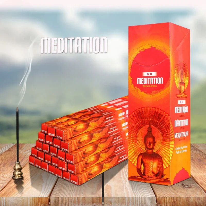 GR 8-40 Sticks India Lavender Incense Sandal Meditation Jasmine Home Fragrance Bedroom Toilet Agarwood Tibetan Line Aromatherapy