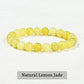 JD Natural Stone Beads Bracelet Amethyst Tiger Eye Crystal Quartz Agate Gem Beads Bangles Women Men Reiki Healling Jewelry Gift
