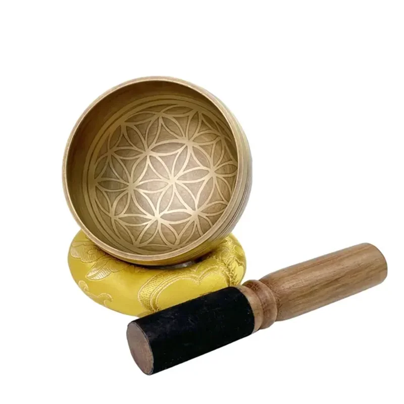 Miwayer Tibetan Singing Bowl Set Sound Bowl Meditation Bowl Unique Gift Helpful for Meditation Yoga Stress Relief