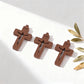 10pcs Mini Wooden Crosses Pendants INRI Jesus Crucifix Prayer Cross Christian Easter Decor Baptism Gift DIY Jewelry Keychain