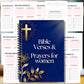 1PC Bible Verses & Prayers For Women Spiral Notebook, Daily Prayer Journal For Gratitude & Devotion, Christian Faith Planner For
