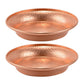 2Pcs Authentic Tibetan Copper Mandala Plate Hand Carved Buddhist Offering Bowl Water Bowl for Worship Yoga Meditation Sacred