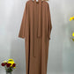 Hot Selle Muslim Woman Abaya With Pockets Islamic Casual And Simple Long Dresses Moroccan Caftan Woman Dubai Abaya Ramadan Black