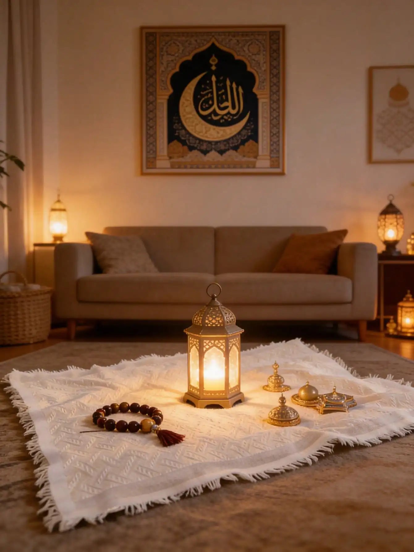 1pc boho Yoga Meditation mat- Cotton Blend Fringe Muslim Prayer Mat Rug Ramadan Gift for Outdoor Picnics Home Decor