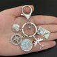 New ideas Earth plane keychain pendant earth compass personality memorial key ring gift for travel lovers