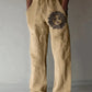 Retro Compass Printed Men's Casual Pants Harajuku Street Trendy Men's Straight Leg Pants Casual High Waisted Drawstring Pants