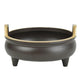 XX9B Elegant Brass Incenses Burners with Tripod Base Censers for Religious Ceremonies Home Worship Setting for Prayer