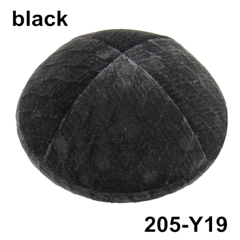 GIU 19cm Jewish Velvet Kippah Kippot Kipa Caps Skullies Beanies Yarmulke Kipot Dome For Wedding And Events