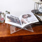 Acrylic Reading Bookshelf, Magazine Book Tray Rack, Creative Desktop Album X-shaped Display Rack
