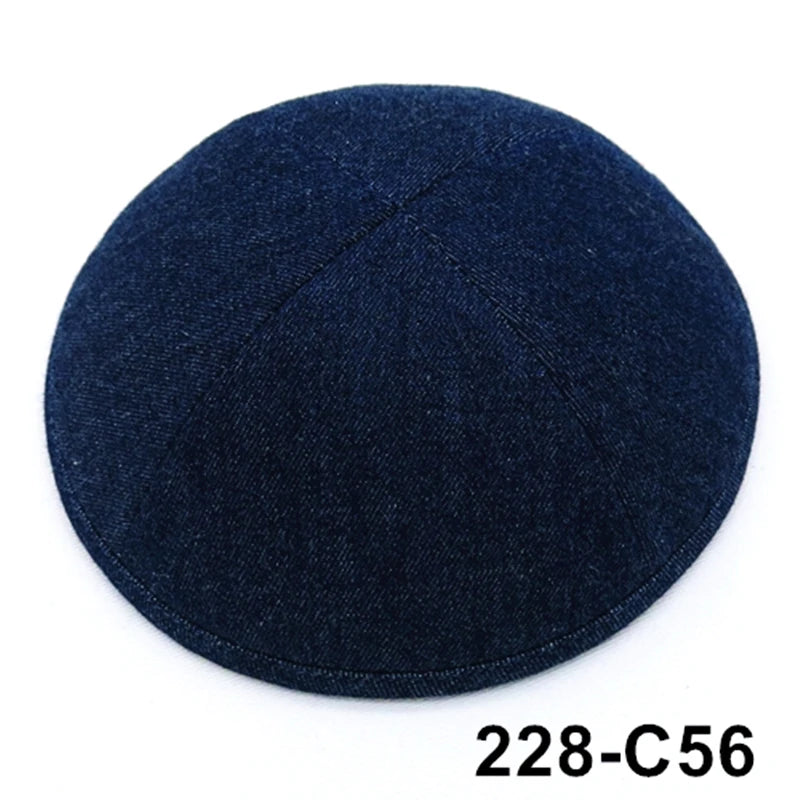 GIU 19cm Jewish Jean Denim Kippo Hats Caps Skullies Beaniest Kipa Yarmulke Kippah Dome For Wedding And Events