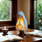Virgin Mary Prayer Statue with Light, Christian Prayer Lamp for Home Christian Decor, Hand Painted Blessed Virgin Mary Statue