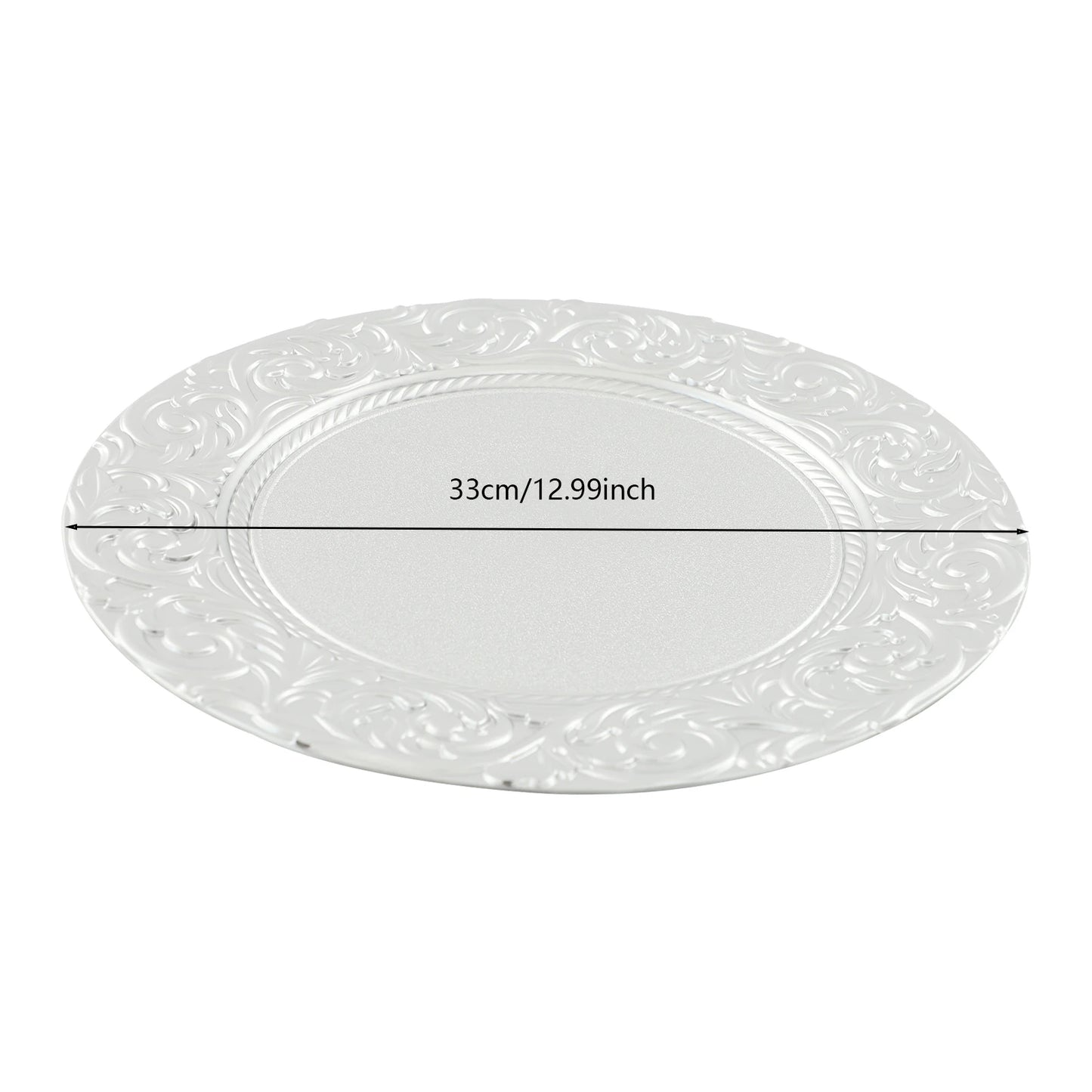 Plates Set Round Plates Reusable Plates Charger Plates 24 Packed Western Dim Sum Plates Silver Green Gold Black