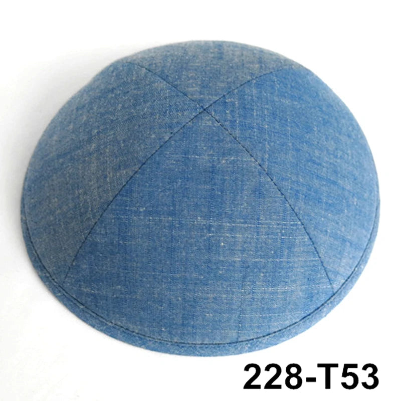 GIU 19cm Jewish Jean Denim Kippo Hats Caps Skullies Beaniest Kipa Yarmulke Kippah Dome For Wedding And Events