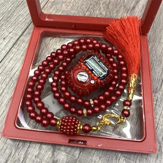99 Rosary Tasbih Beads with Counter Rosary 99 Worry Beads Wrap Bracelets