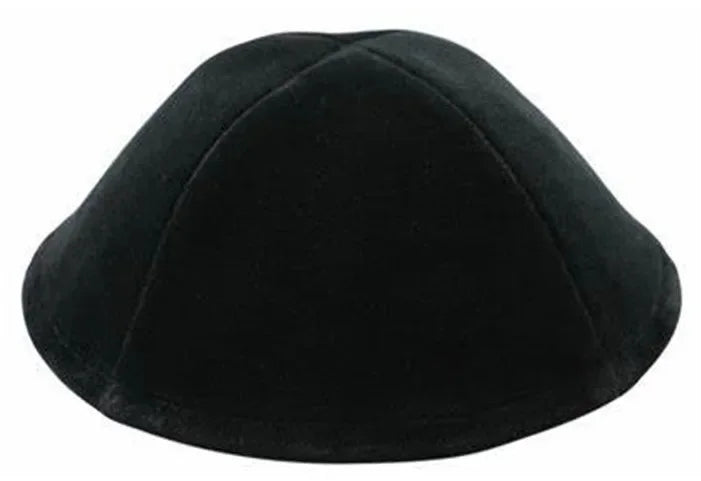 BLACK VELVET JEWISH KIPPAH YARMULKE KIPPOT RIMLESS OR WITH NO RIM