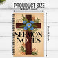 1PC Vintage Cross Floral Spiral Notebooks, Sermon Notes Journal for Church Service, Bible Study, Faith Reflection, Prayer Log, I