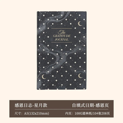 2026 New A5 Gratitude Journal Hardcover Gold Foil Notebook Daily Mindfulness Diary Positive Affirmation Planner