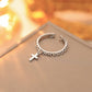 LIKGREAT Star of David Ring Jewish Hang Pendant Rings Stainless Steel Tetragram Cross Jewelry Jewish Gift for Women Men Gifts