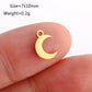 5PCS/Lot Celestial Mini Star Charms Stainless Steel Pentagram/Astral/Meteor/Moon Pendant DIY for Earring Bracelet Jewelry Making