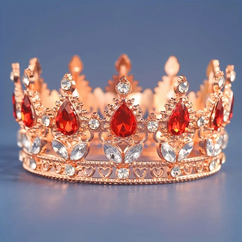 Crown topper Headpiece Suitable  Wedding Decorations Holiday Costume Headpiece Rhinestone Prom Crown Headb