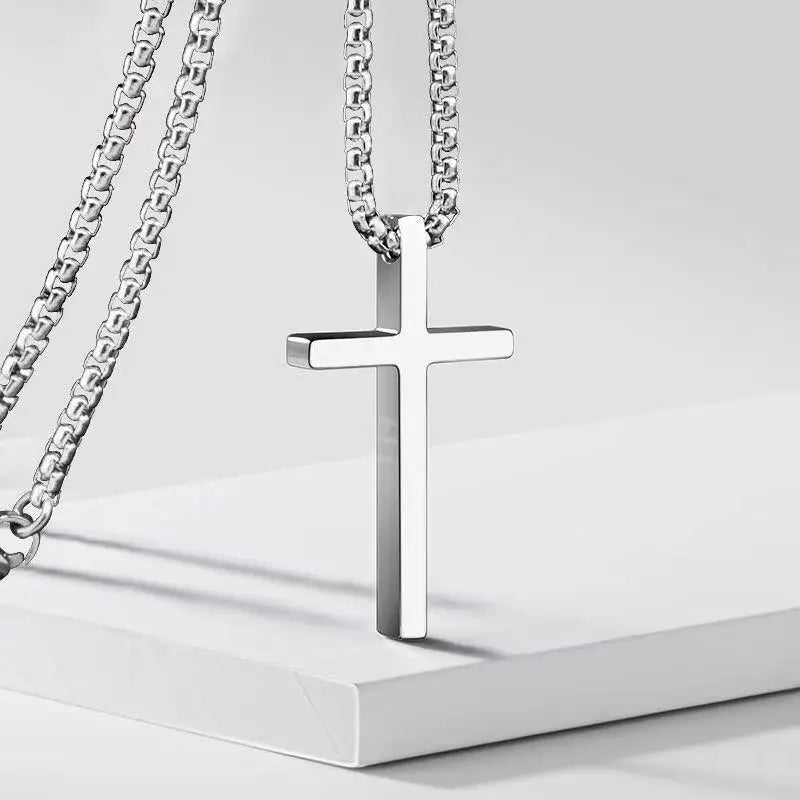 2025 New Religion Christian Simple Necklace for Women Men Virgin Mary Jesus Cross Pendant Chains Fashion Jewelry Length 60/70CM