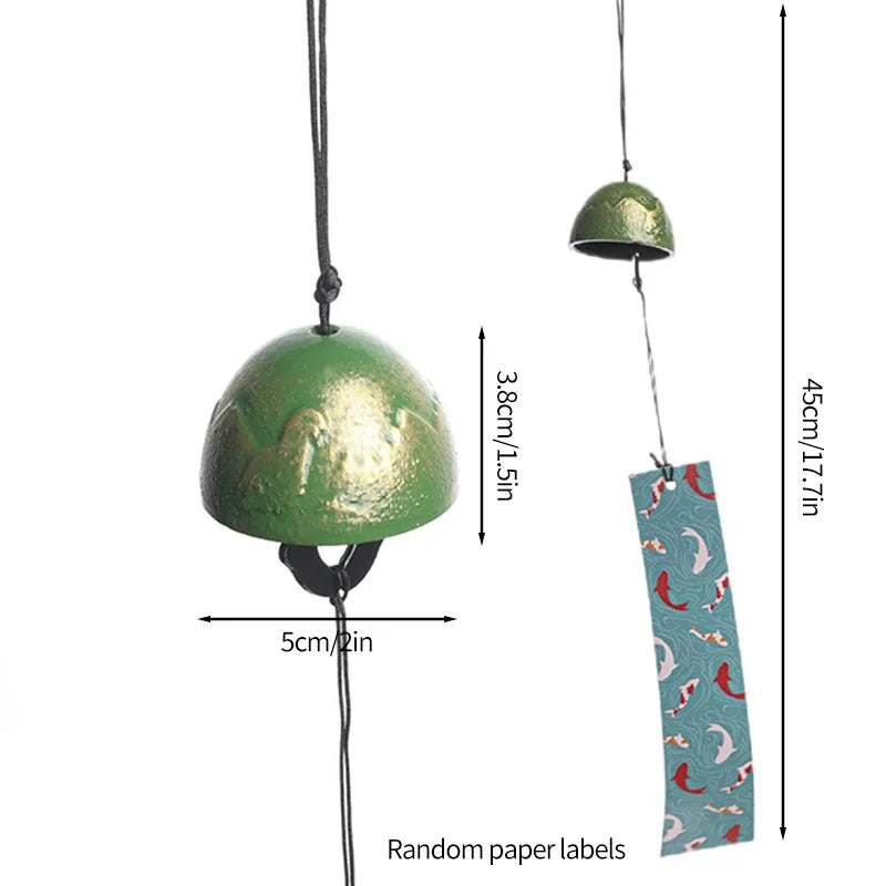Japanese Wind Chimes Cast Iron Feng Shui Wind Bells Good Luck Hanging Pendant Indoor Outdoor Temple Home Garden Decoration