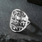 LIKGREAT Women Shema Ring Hebrew Kabbalah Jewish Faith Prayer Judaica Jewelry Religious Amulet Stainless Steel Gift